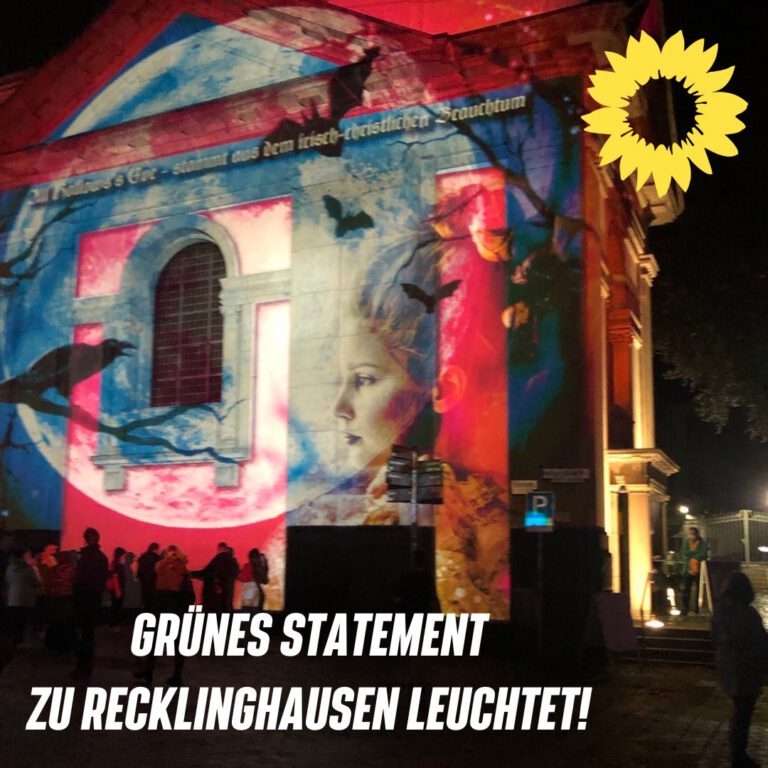 Grünes Statement zu Recklinghausen Leuchtet