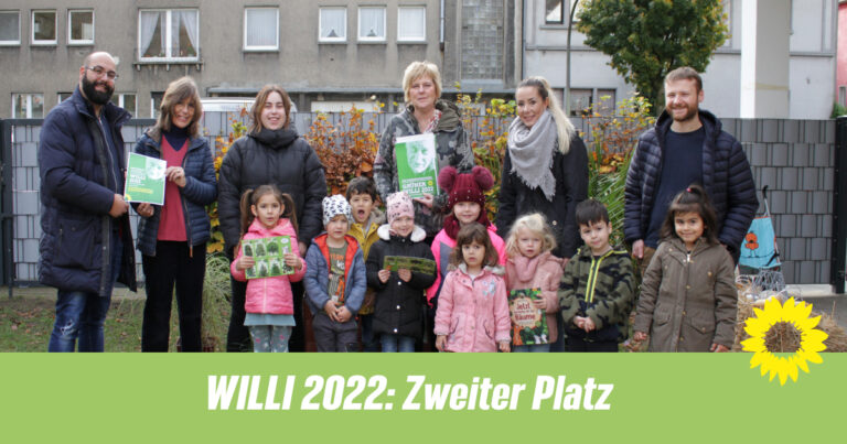 Auszeichnung der zweitplatzierten Kita mit dem Grünen Willi 2022