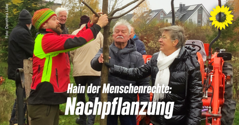 Nachpflanzungen am Hain der Menschenrechte