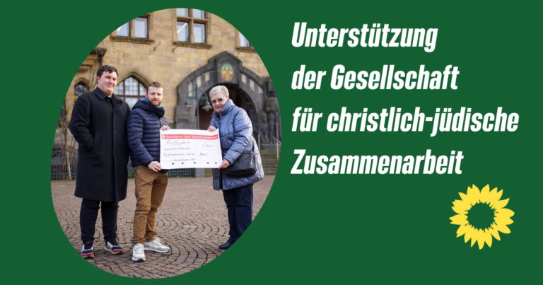 Grüne unterstützen Gesellschaft für christlich-jüdische Zusammenarbeit