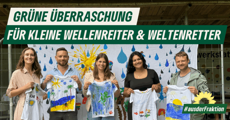 Grüne Überraschung für kleine Wellenreiter & Weltenretter