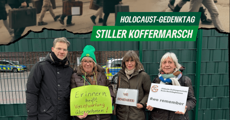Grüne Recklinghausen beteiligen sich am Koffermarsch zum Holocaust-Gedenktag