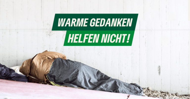 Obdachlosen Menschen in der kalten Jahreszeit helfen